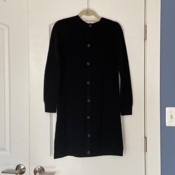 XS Black Madewell sweater dress with buttons down back - Picture 3 of 4
